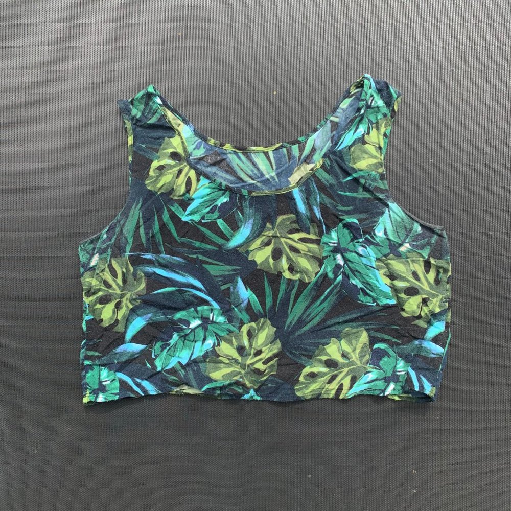 American Apparel Jungle Leaves Cropped Tank
